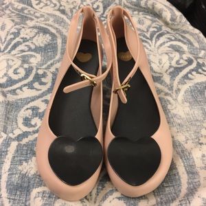 Light pink heart wedges